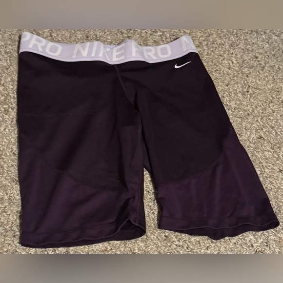 Purple Nike Pro Compression Shorts - Picture 1 of 4